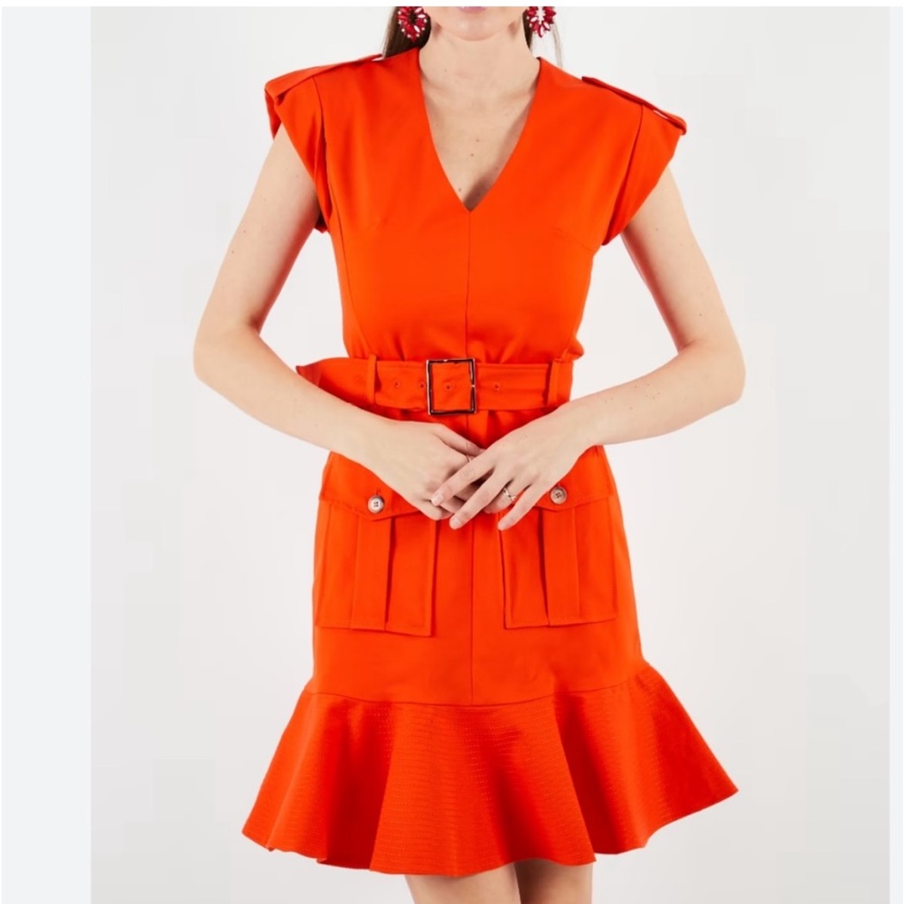Karen Millen Vibrant Orange Mini Dress